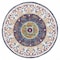 Homeroots 4 ft. Round Blue & White Ornate Medallion Area Rug 396206 - alternate 1